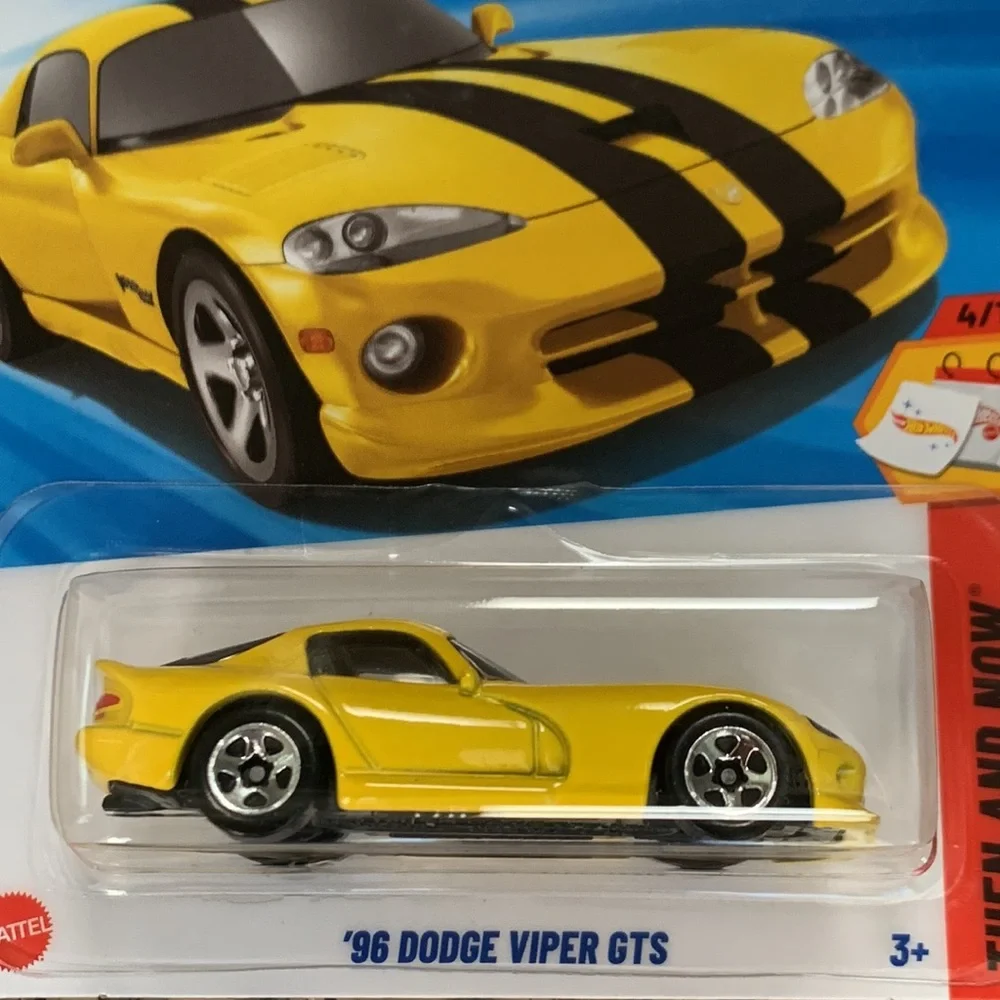96 Dodge Viper GTS Hot Wheels 1996 Yellow  Sport Car HotWheels 2025 Casting New